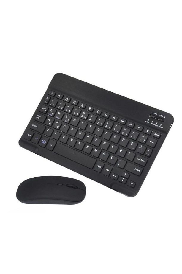 Siyah Bluetooht Kablosuz Klavye Mouse Seti - 1