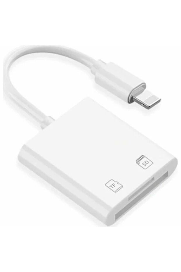 Nk-1022 Lightning To Sd Card Camera Reader Cable Iphone Sd Micro Reader Cable Adapter-white - 1