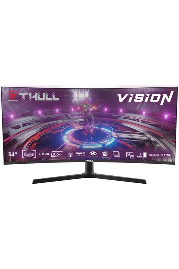 Vision TG-UWQHD34C 34" 1ms 165Hz Uwqhd (Hdmı+2xdp) Va Frameless Qhd Curved Gaming Monitör - 1
