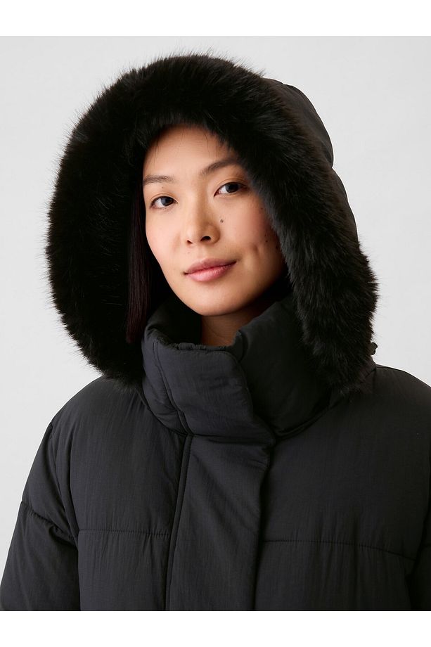 Kadın Siyah PrimaLoft® P.U.R.E.™ Big Puff Şişme Mont - 3