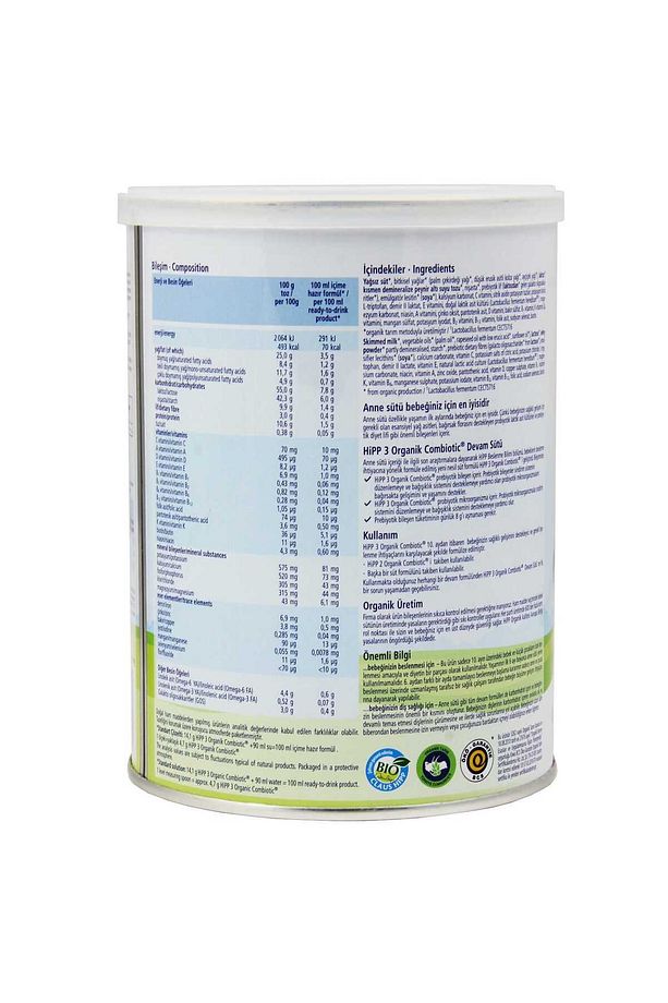 3 Organik Combiotic Devam Sütü 350 gr 12 Adet - 3