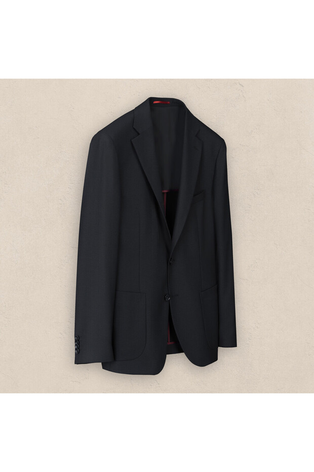 İNTERVİEW DOKUMA KUMAŞ SİYAH BLAZER CEKET