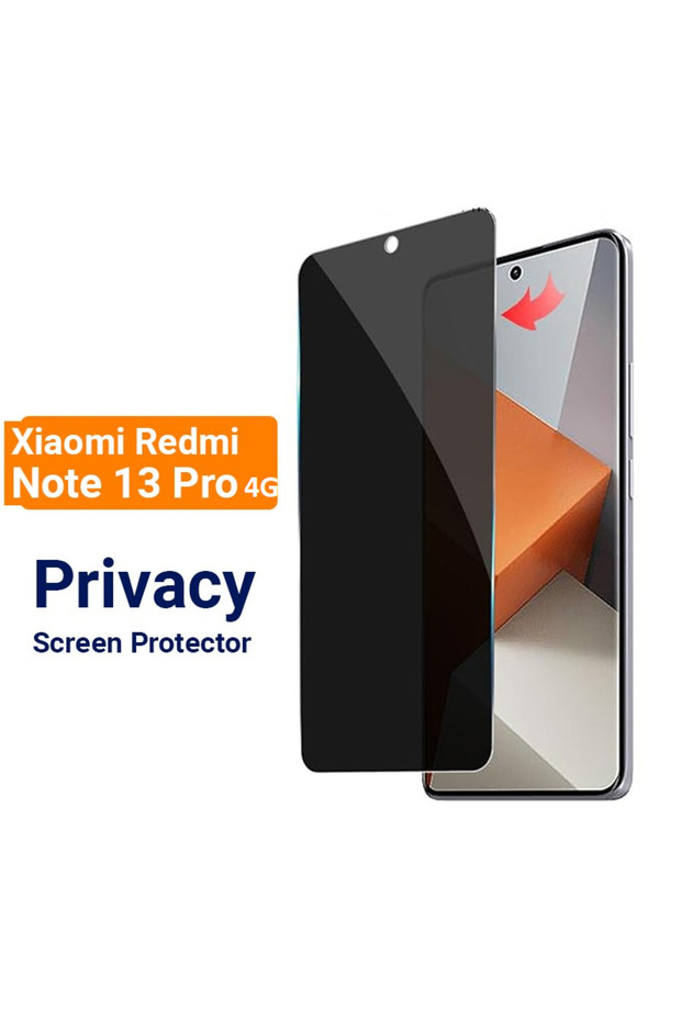 Redmi Note 13 Pro 4g غطاء كامل شبح الخصوصية مرشح حماية الشاشة الزجاجية غير القابلة للكسر