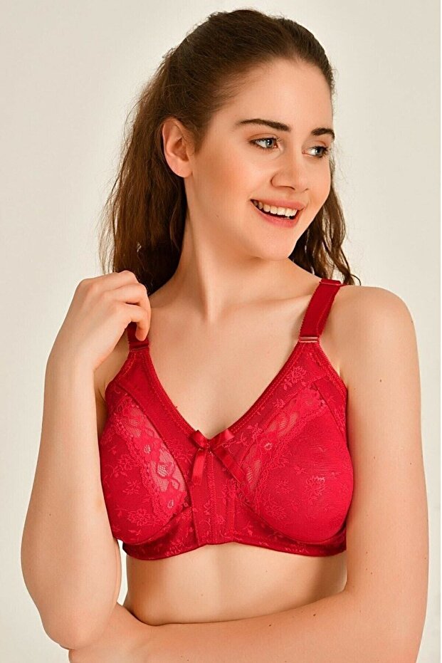 Luxury Lace Gathering Bra Navy Blue