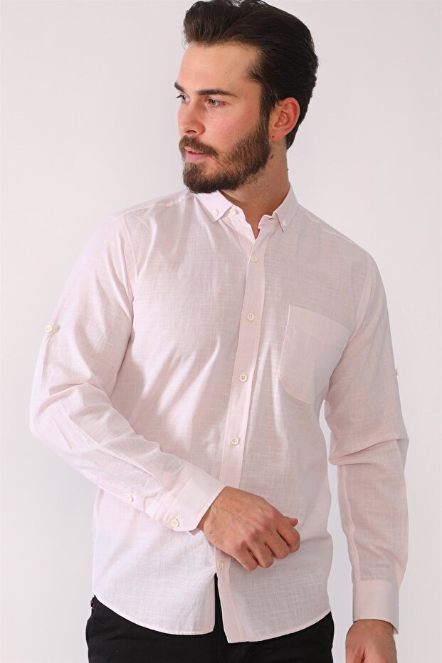 Men's Shirts Long Sleeve Button-Down Collar Breathable Easy-Iron Four Seasons Casual Shirt