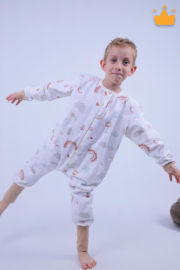 2-8 Yaş 1 Tog Pazen Çocuk Uyku Tulumu Unisex Uzun Kollu Uyku Tulumu - 3