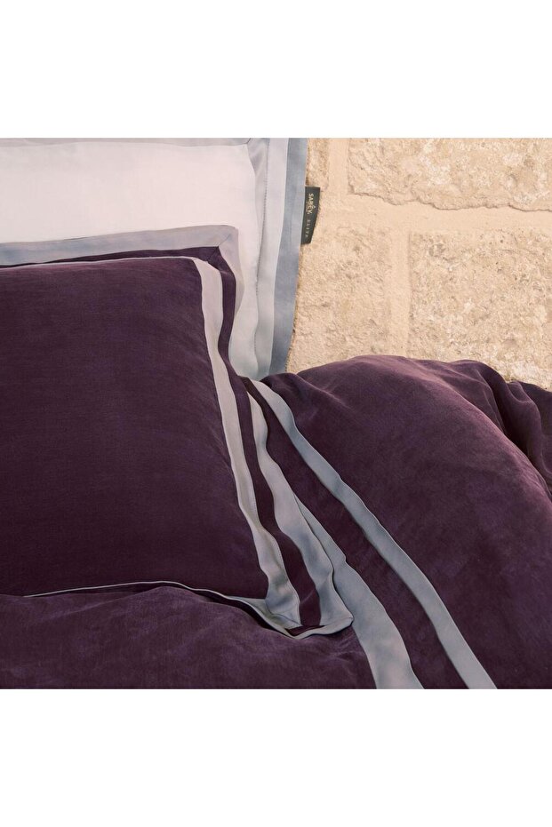 Kımera Cupro Duvet Cover Set Double, Plum