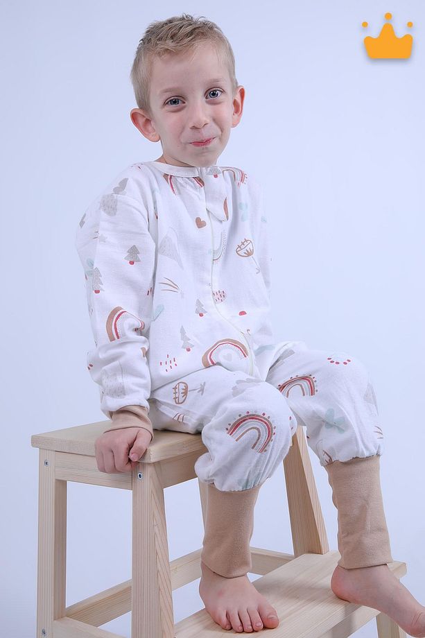2-8 Yaş 1 Tog Pazen Çocuk Uyku Tulumu Unisex Uzun Kollu Uyku Tulumu - 1
