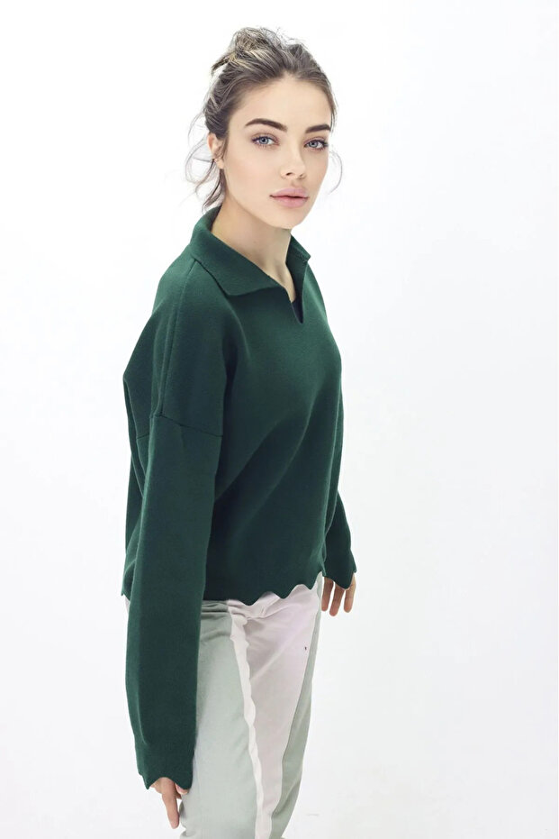 Košulja kragna Pleteni džemper - 5