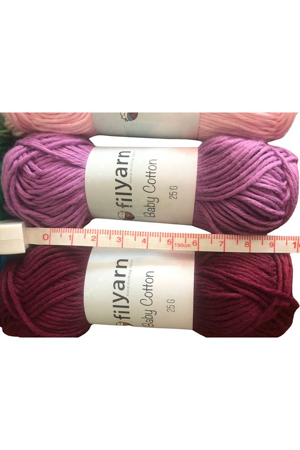 Baby Cotton El Örgü Ipi 25gr Oeko-tex Sertifikalı Pamuk Ipi Bebek Ipi Yelek Ipi Punch Ipi 10lu Set - 5