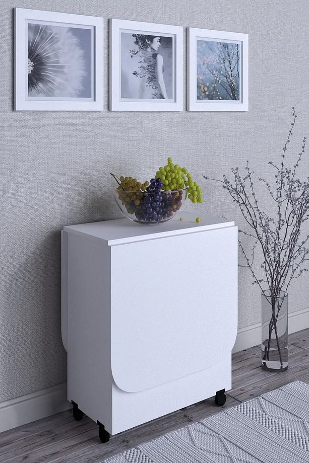 OVAL Masa Açılır Katlanır  fonksiyonel MDF - 3