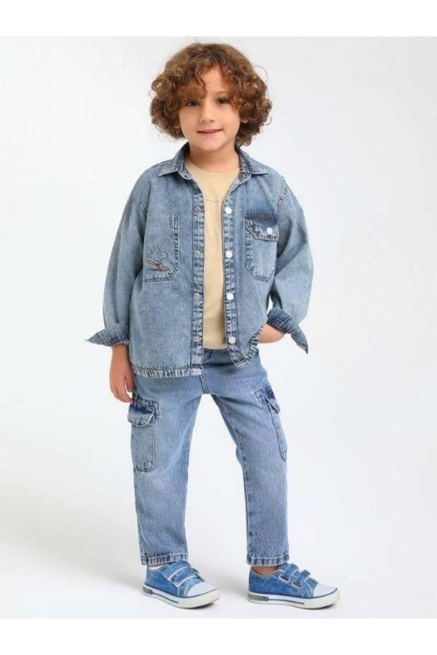 Baby Boy Cargo Pocket Jeans