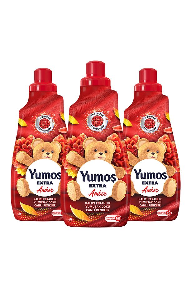 Extra Konsantre Çamaşır Yumuşatıcısı Amber 1440 ml 60 Yıkama 3 Adet - 2