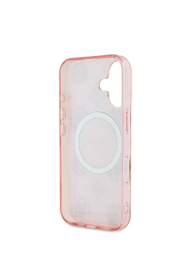 iPhone 16 Plus Compatible Case Guess Licensed Magsafe Feature 4g Patterned Iml Lettering Logo - 4