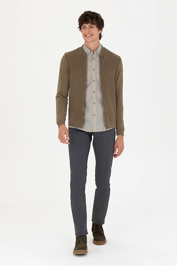 Men's Anthracite Canvas / Chino Trousers 50275582-Vr006
