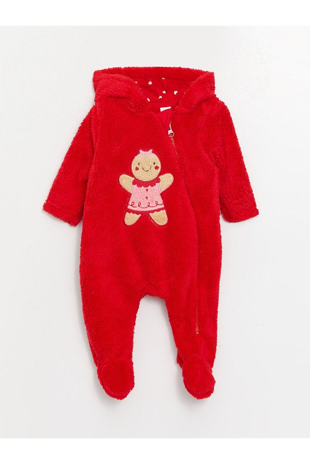 Plush Baby Girl Jumpsuit (0-12 Months with Booties, 12 Months+ Without Booties)