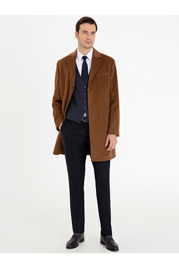 Camel Regular Fit Kaşe Kaban 50230051-VR015 - 5
