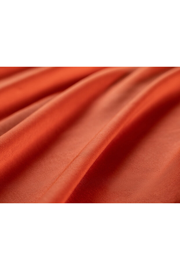 ملاءة سرير مفردة من الساتان من Ciel - برتقالي - 5