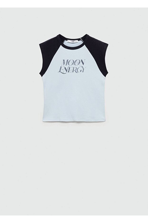 Desenli pamuklu tişört - 3