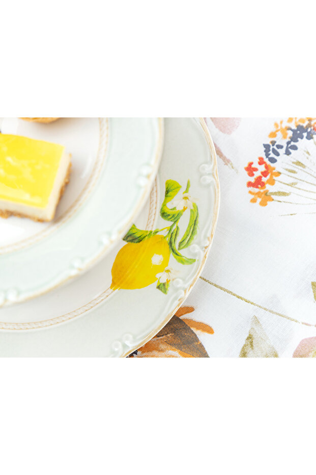 Lemon Patterned 2 Tier Cake Stand - 2