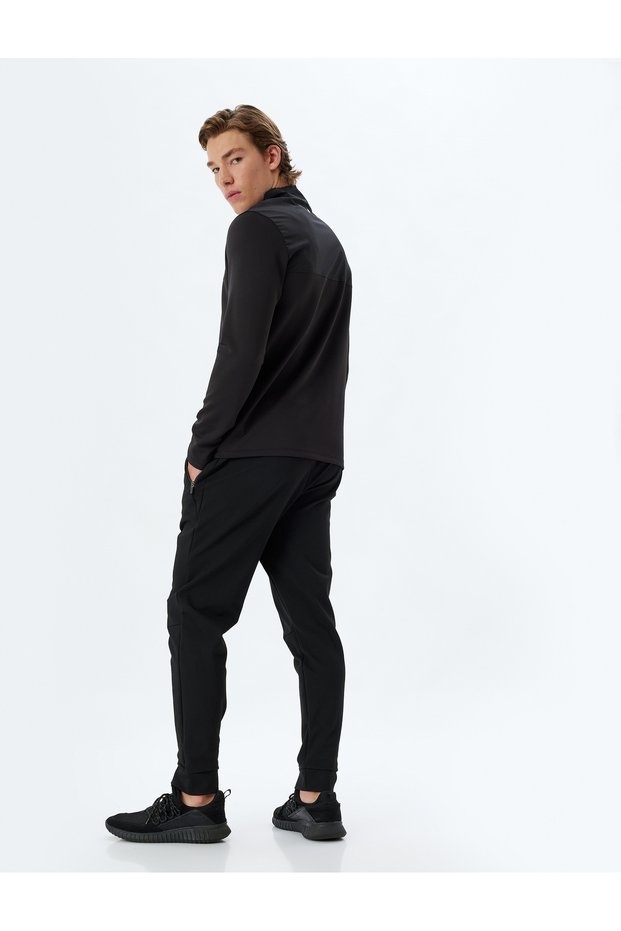 Elastic Leg and Lace-Up Waist Detailed Sports Sweatpants