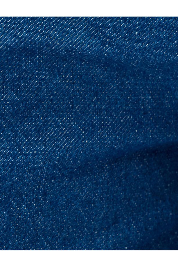 Yüksek Bel İspanyol Paça Düğme Detaylı Slim Kot Pantolon - 6
