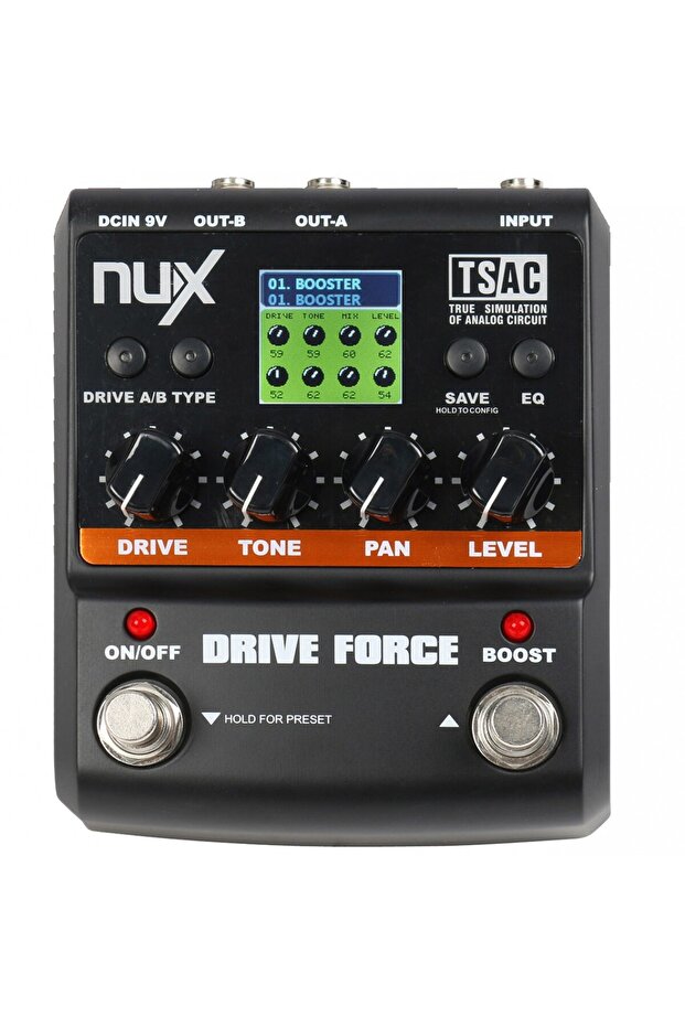 Drive Force Overdrive ve Distortion Pedalı - 1