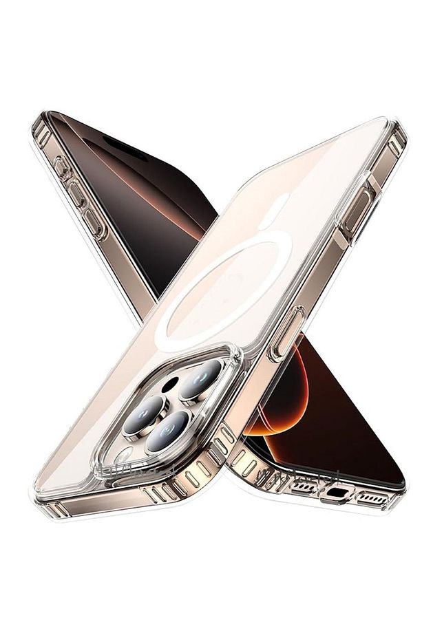 İphone 16 Pro Kılıf Magsafe Wireless Kablosuz Şarj Destekli Sert Silikon Şeffaf Kapak Manyetik - 2