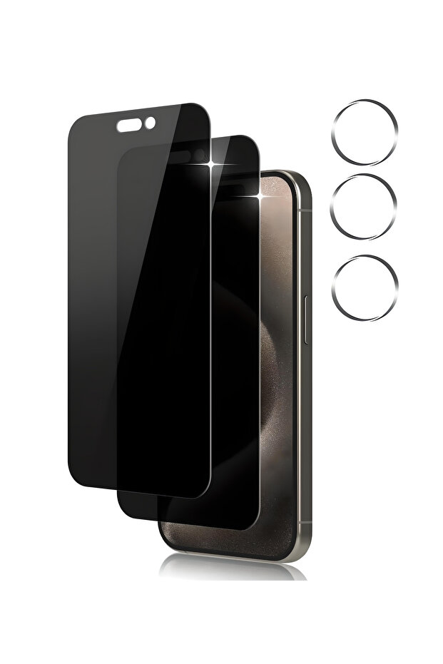 واقي شاشة نانو جوست لهاتف iPhone 15 Pro، زجاج مقاوم للكسر - هدية حماية زجاجية لعدسة النانو