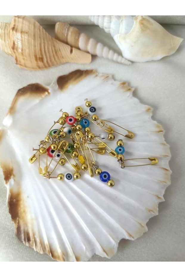 20 Pieces 0.5 mm Flat Mashalllah Needle Glass Mixed Color Evil Eye Bead