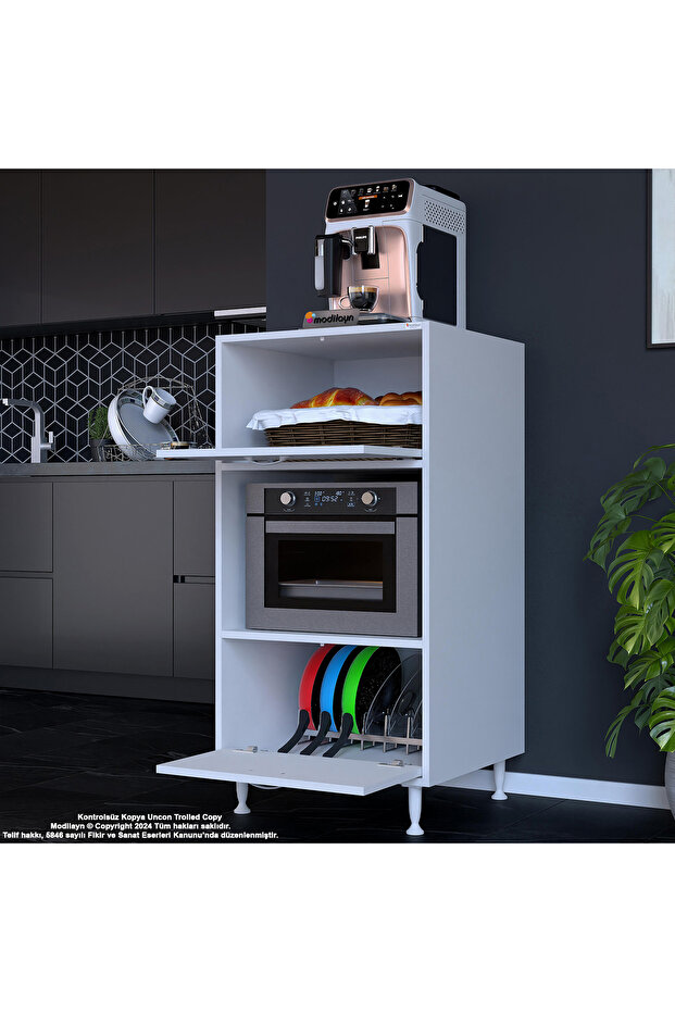 SİLVA 59,6 x 119,2 x 56 cm Çift Kapaklı Ankastre Fırın ve Mutfak Dolabı - 5