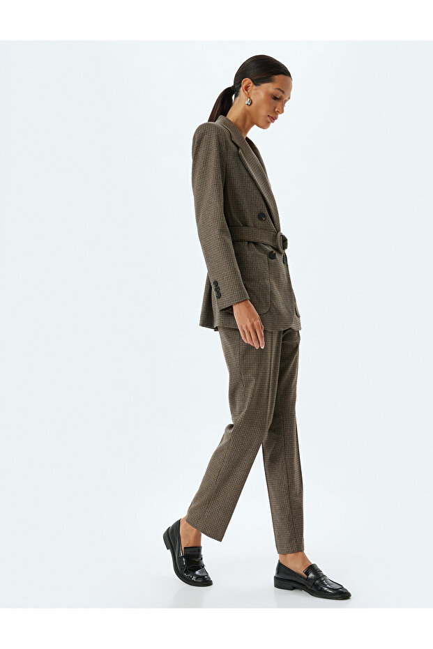 Carrot Cut Short Leg Standard Waist Trousers