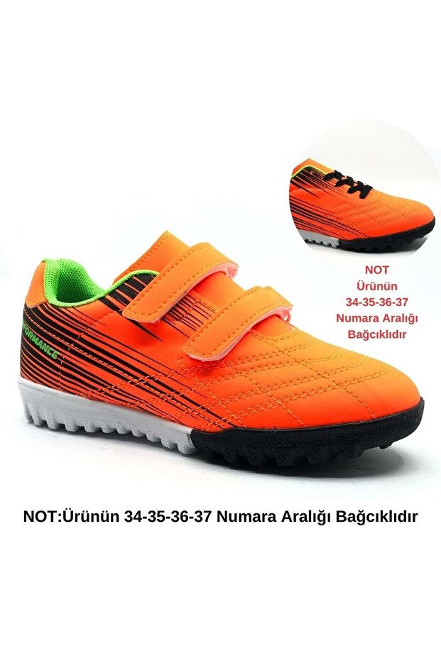 Cool Ronaldo Professional Kids Astroturf Shoes ORANGE