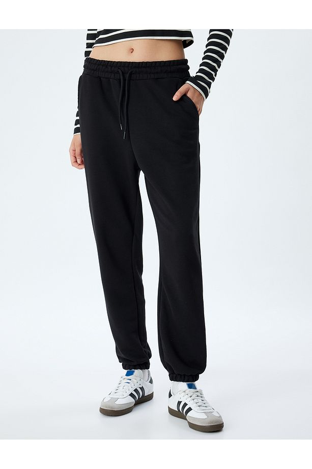 Cepli Beli Bağcıklı Regular Fit Jogger Eşofman Altı - 3
