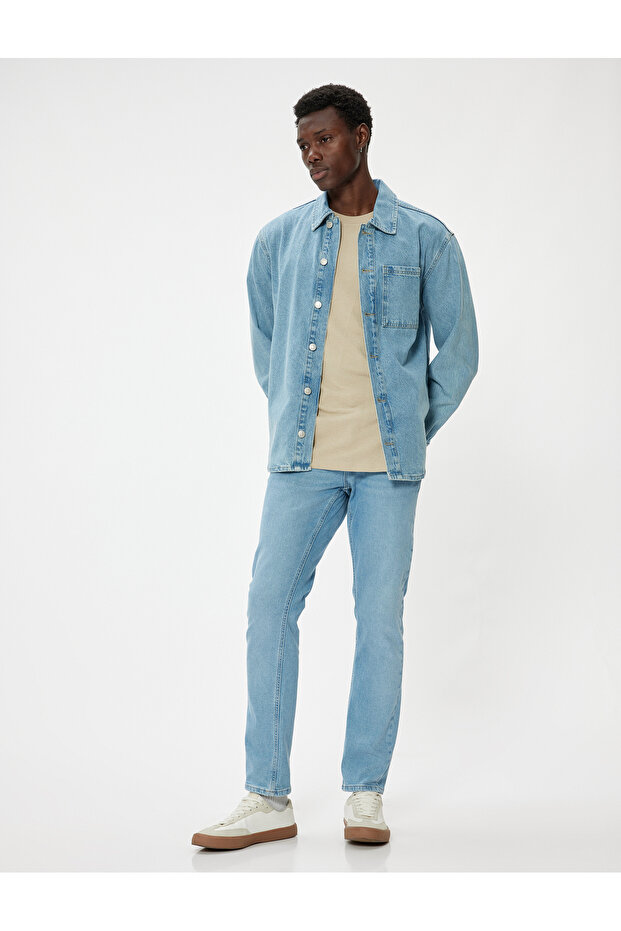 Slim Fit Standard Waist Cotton Jeans - Brad Jean