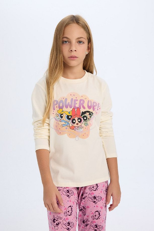 Kız Çocuk Pijama Takımı Powerpuff Girls Uzun Kollu Üst Uzun Alt D2776a824au - 3