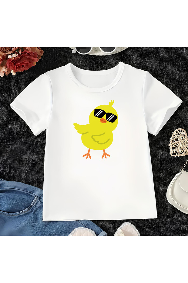 Disco Chick Unisex Baby Girl White T-Shirt