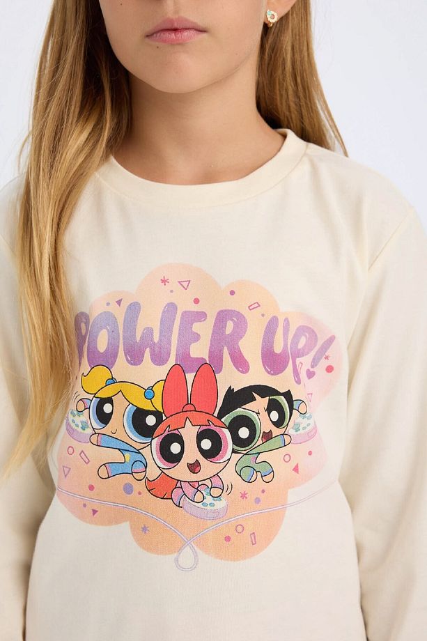 Kız Çocuk Pijama Takımı Powerpuff Girls Uzun Kollu Üst Uzun Alt D2776a824au - 4