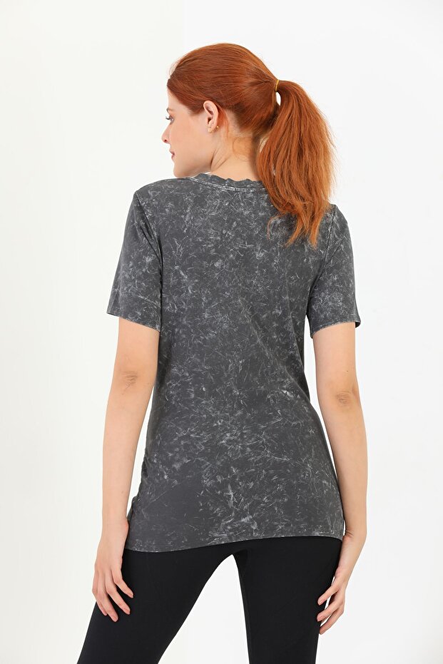 Antracitová těhotenská halenka z měkké bavlny - 4