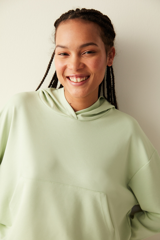 Mint Yeşili Modal Sweatshirt - 3