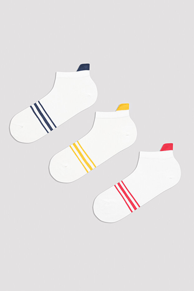 Men's - 3-piece Thin Stripe Booties Socks Set