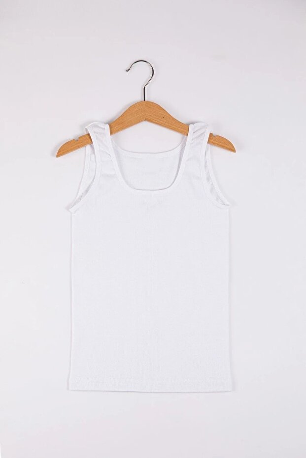 6 Pieces Girl's Thick Strap Athlete Ribbed (Cotton) Fabric 100% Cotton