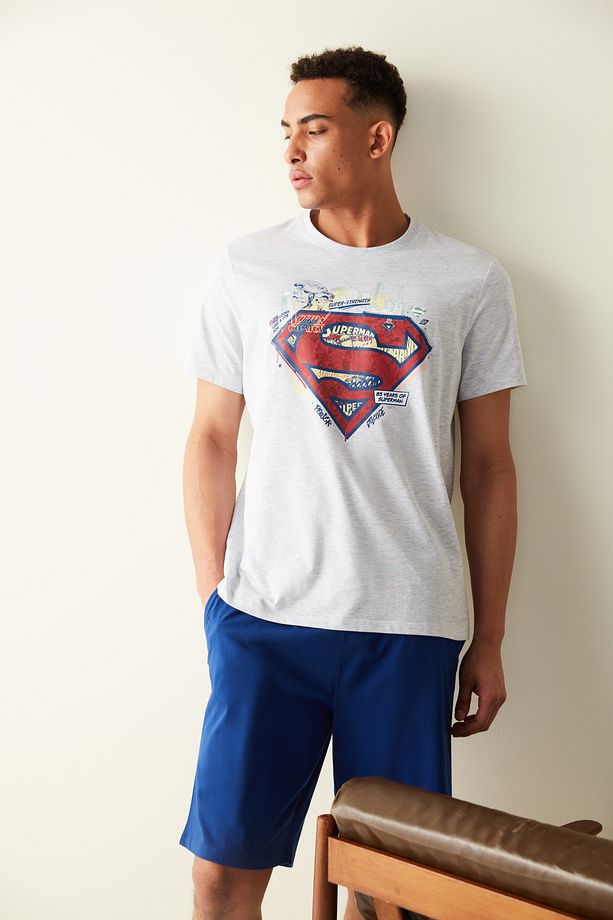 Süperman Tişört Şort Pijama Takımı - 3