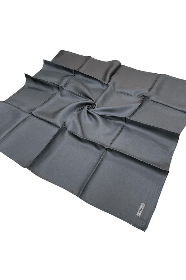 Düz Ipek Eşarp - 512 Füme Twill - 1