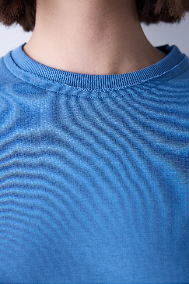 FT Crop Mavi Sweatshirt - 5