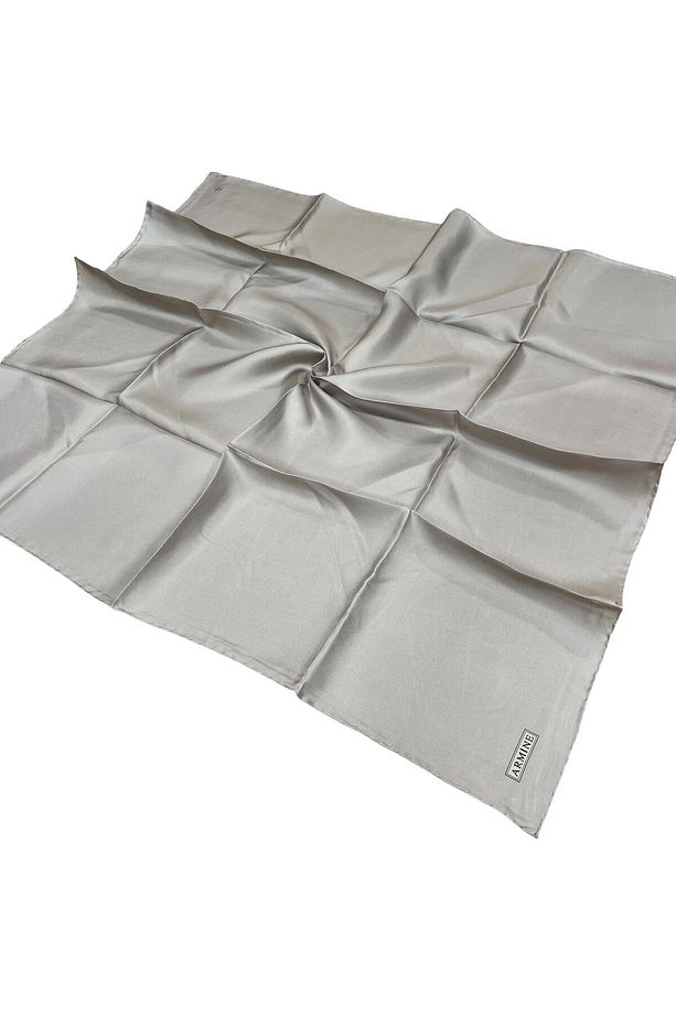 Düz Ipek Eşarp - 519 Taş Twill - 1