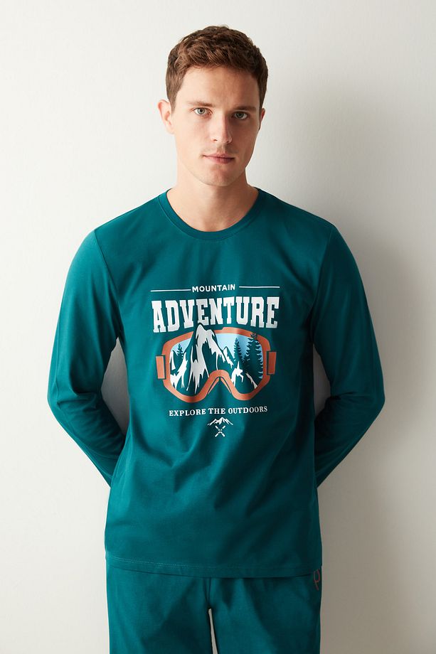 Mountain Jogger Koyu Yeşil Pijama Takımı - 3