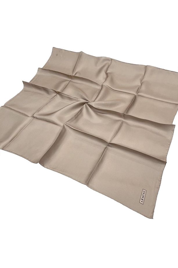 Düz Ipek Eşarp - 34 Vizon Twill - 1