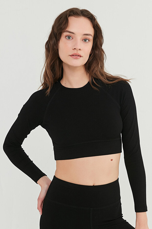 Pft Ribbed Long Sleeve Üst - 1