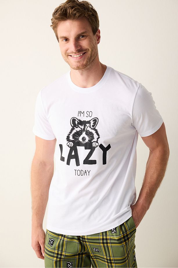 Lazy Çok Renkli Pantolon Pijama Takımı - 3